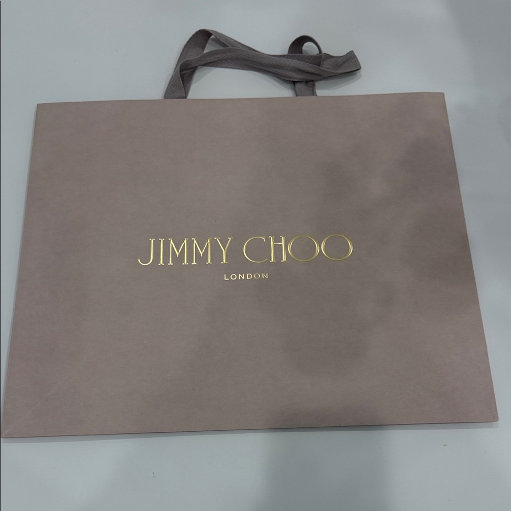 Jimmy Choo Taupe Shopping Bag